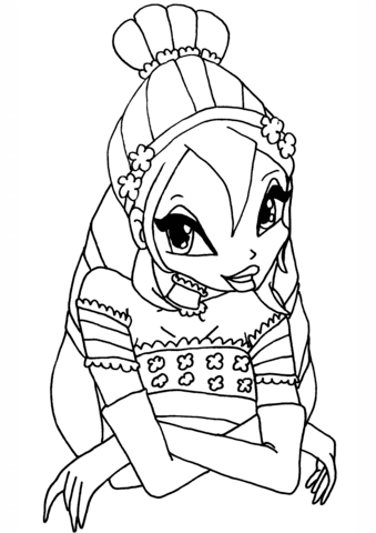 Winx Club Bloom Coloring Page